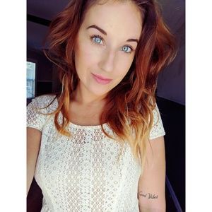 Girly Beige Lace Dress